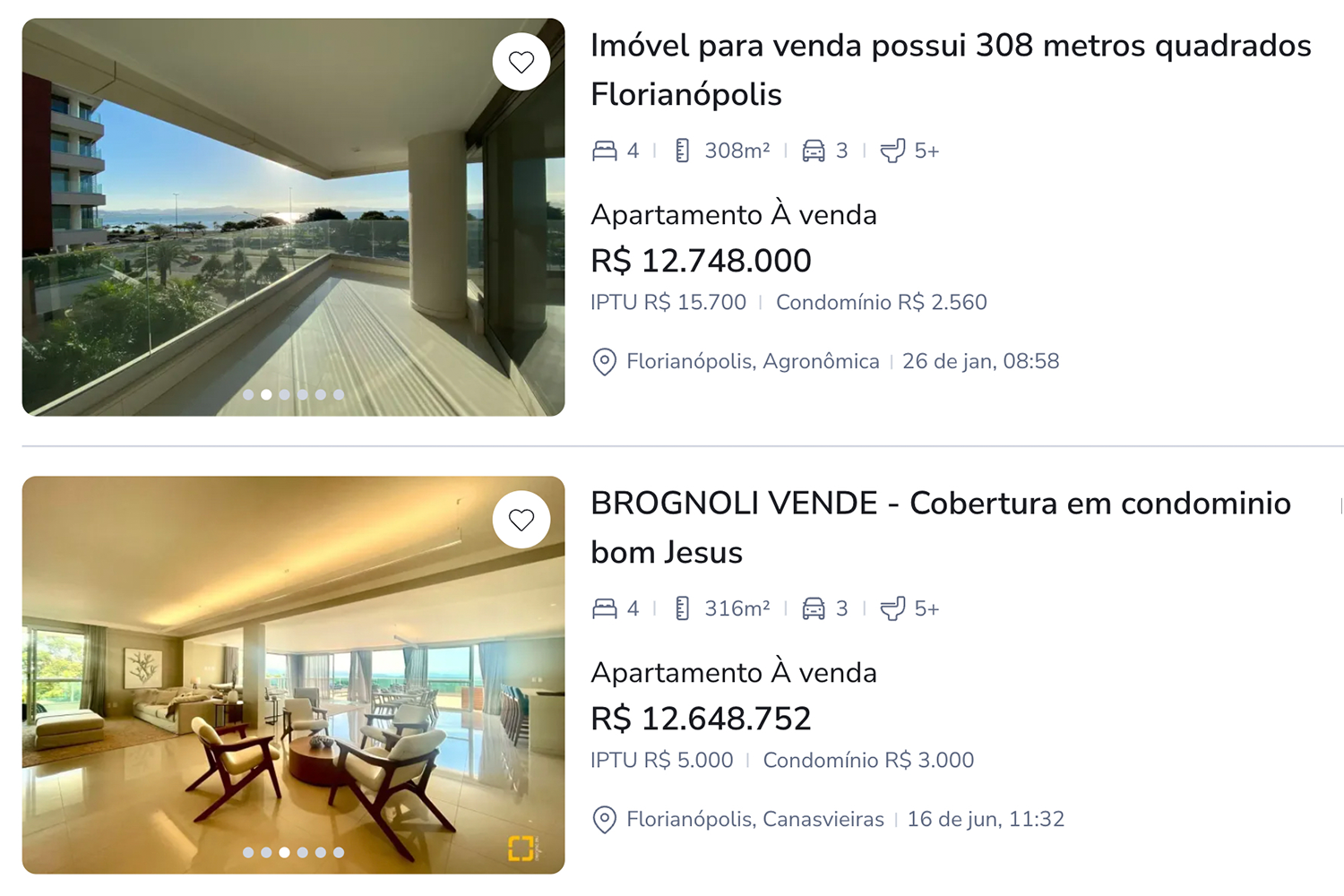 Imóveis de referência em Florianópolis